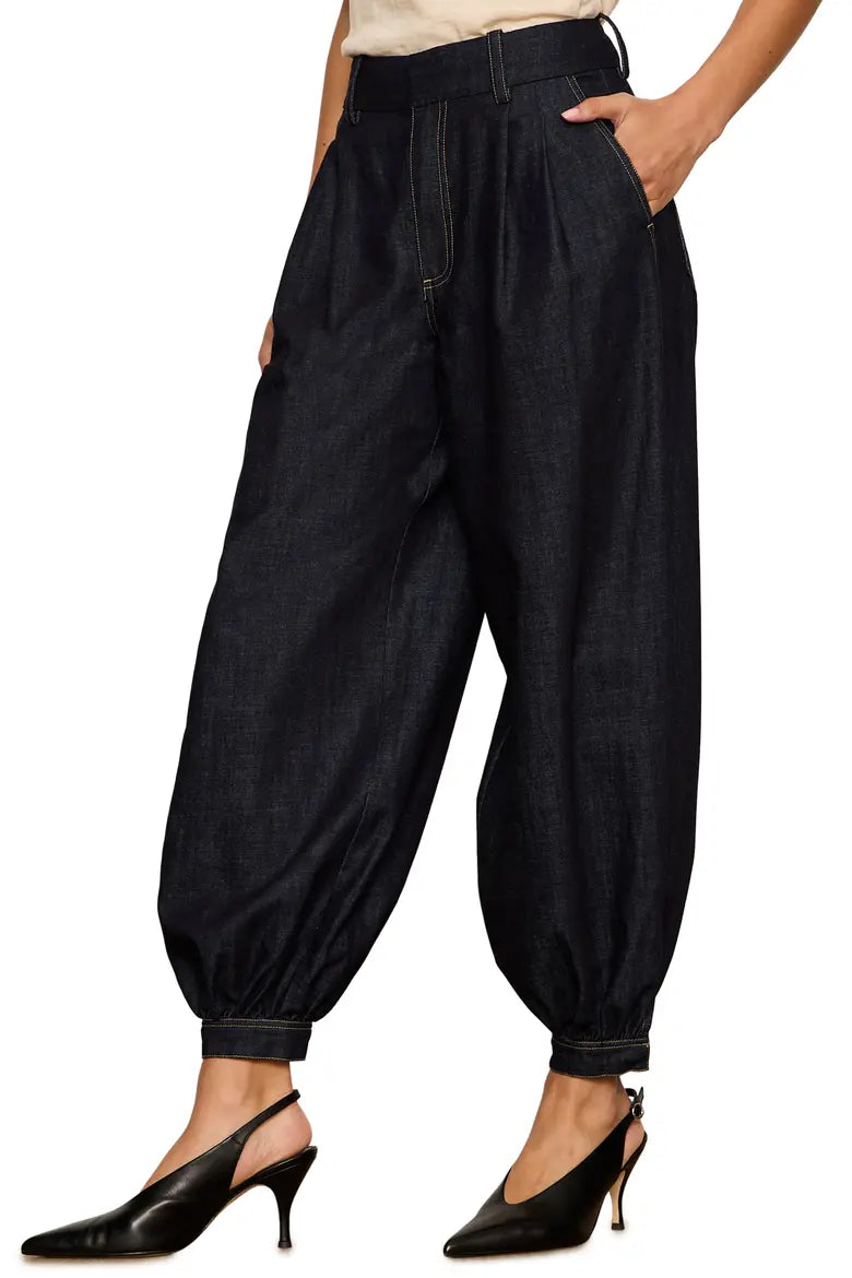 Balloon Denim Trouser - Slow Motion