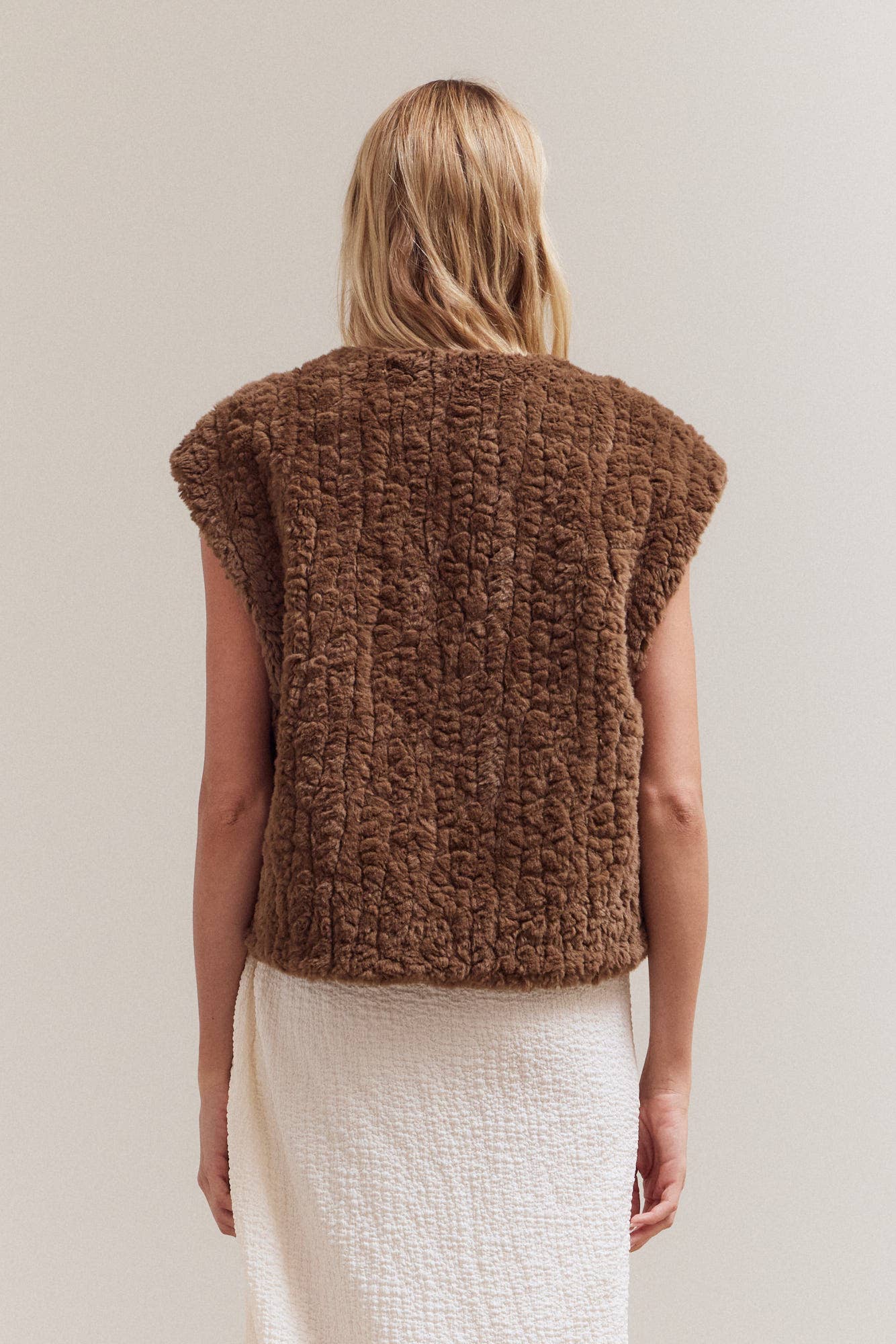 Brown Faux Fur Vest