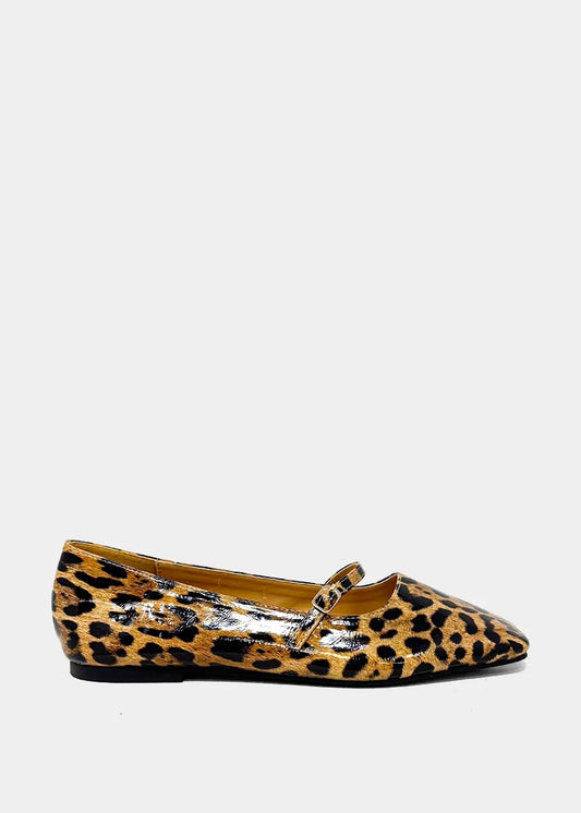 Adele Leopard Print Flat