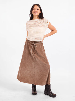 Get Like This Belted Midi Skirt
