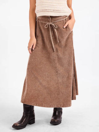 Get Like This Belted Midi Skirt