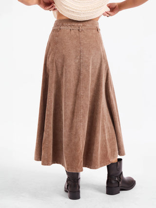 Get Like This Belted Midi Skirt