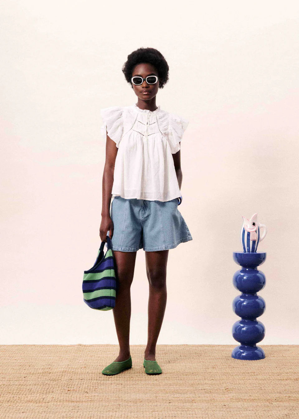 Light Blue Khoi Shorts