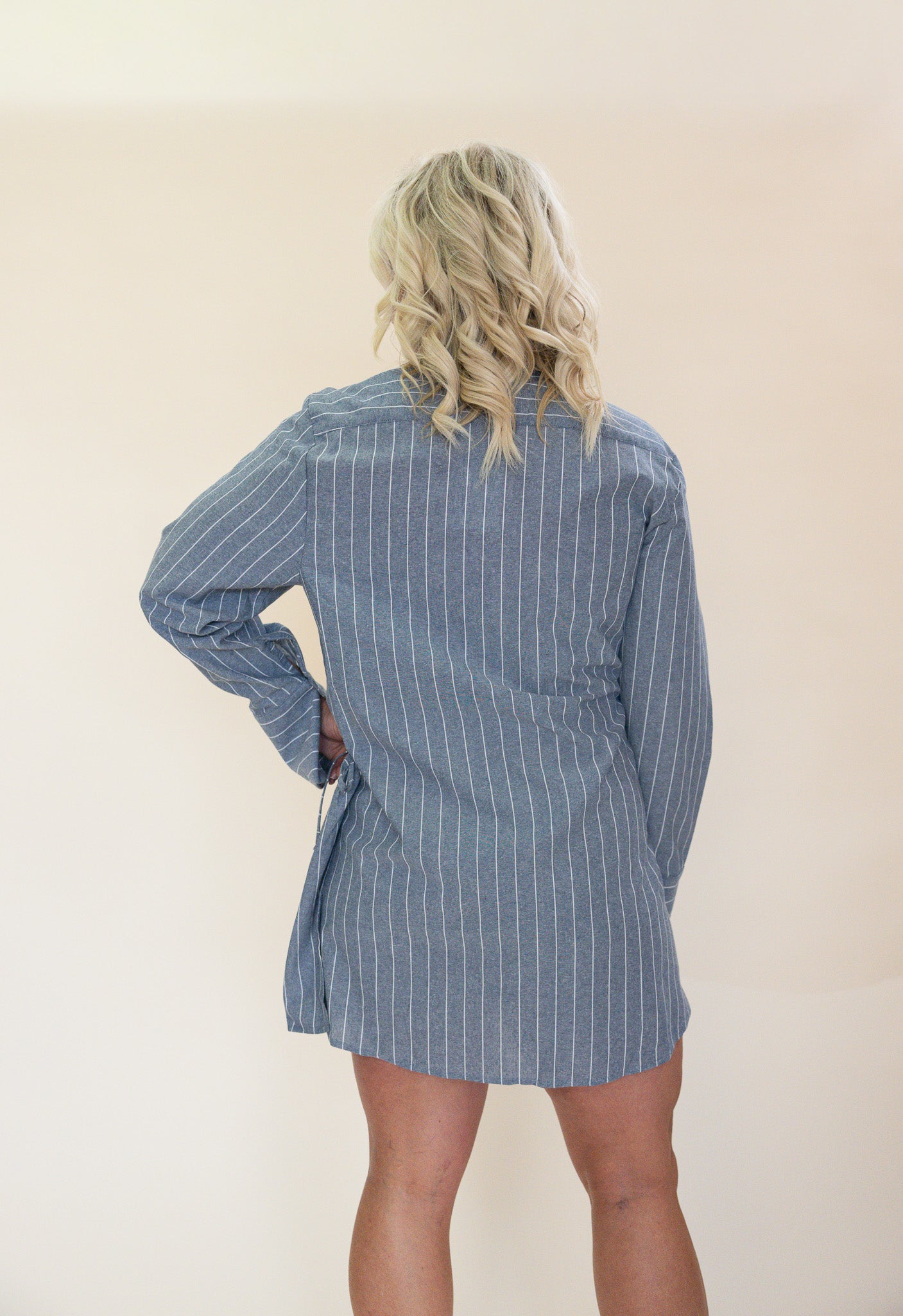 Riviera Dress- Pinstripe