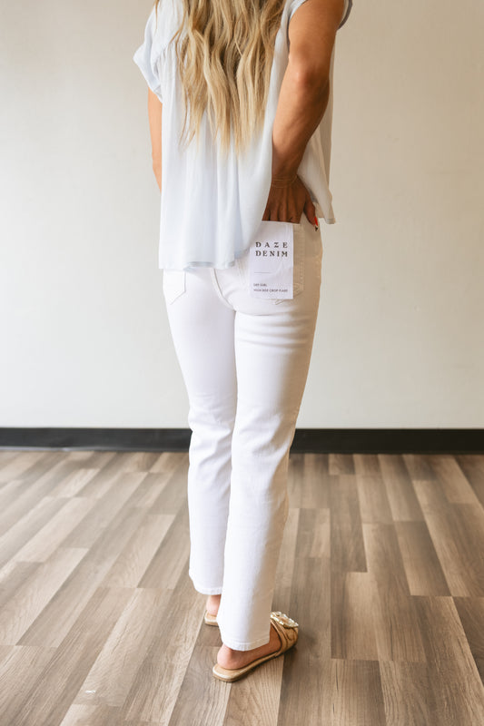 Shy Girl High Rise Crop Flare - Lamb Vintage