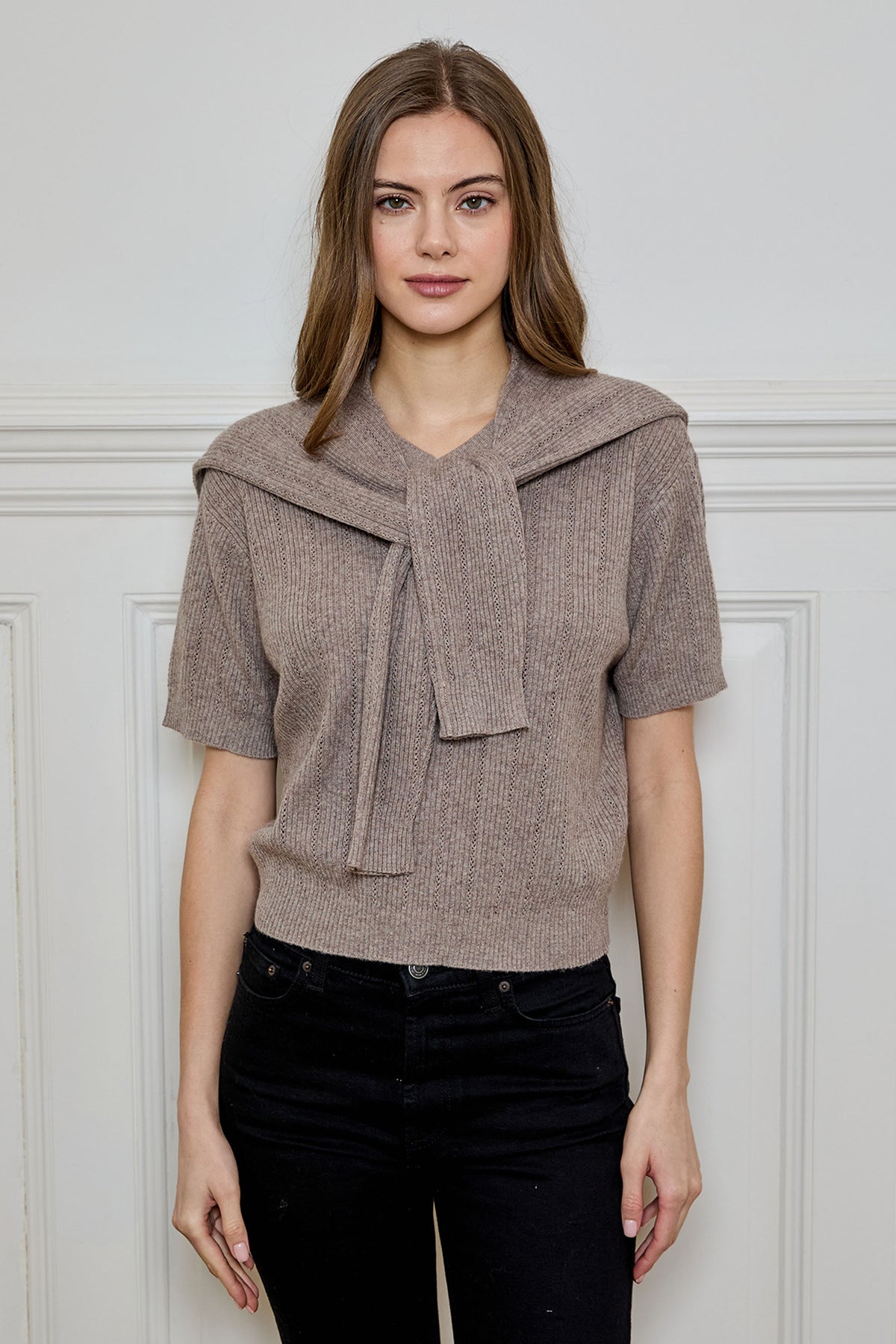 Jean Sweater Top - Sleet