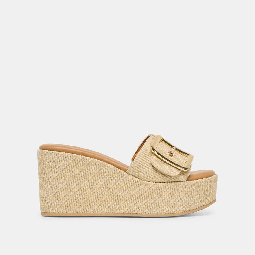 Jilian Raffia Wedges - Natural