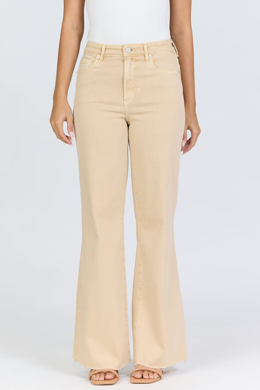 Fiona Wide Leg Jean - Khaki