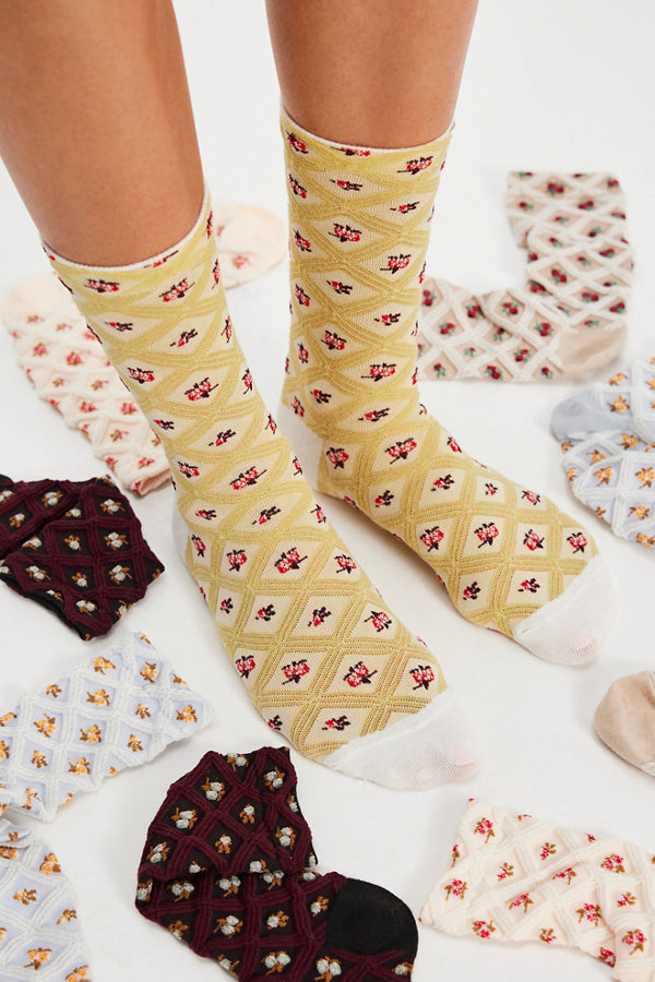 Floral Jacquard Trouser Sock