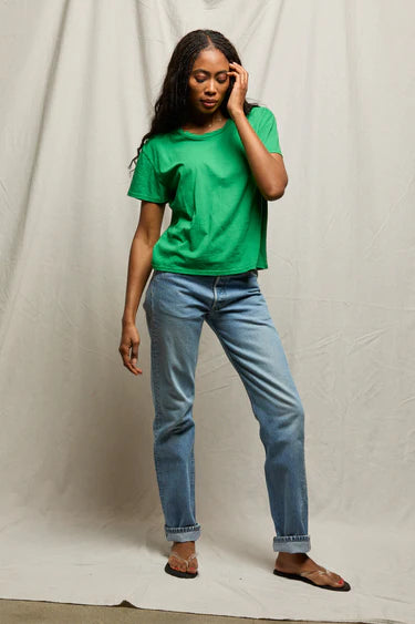Harley Boxy Crew Tee - Grass