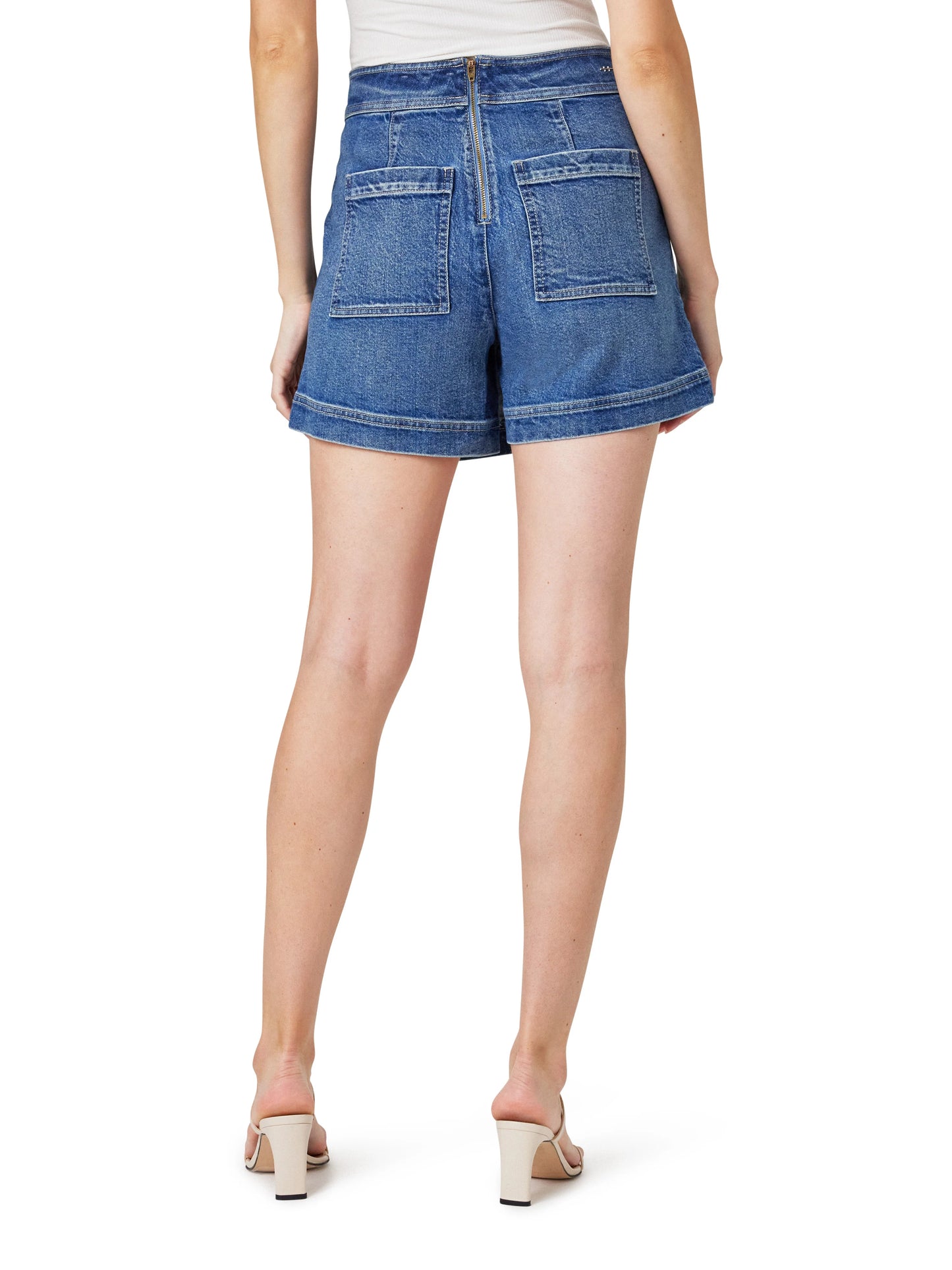 Denim Zip Back Skort