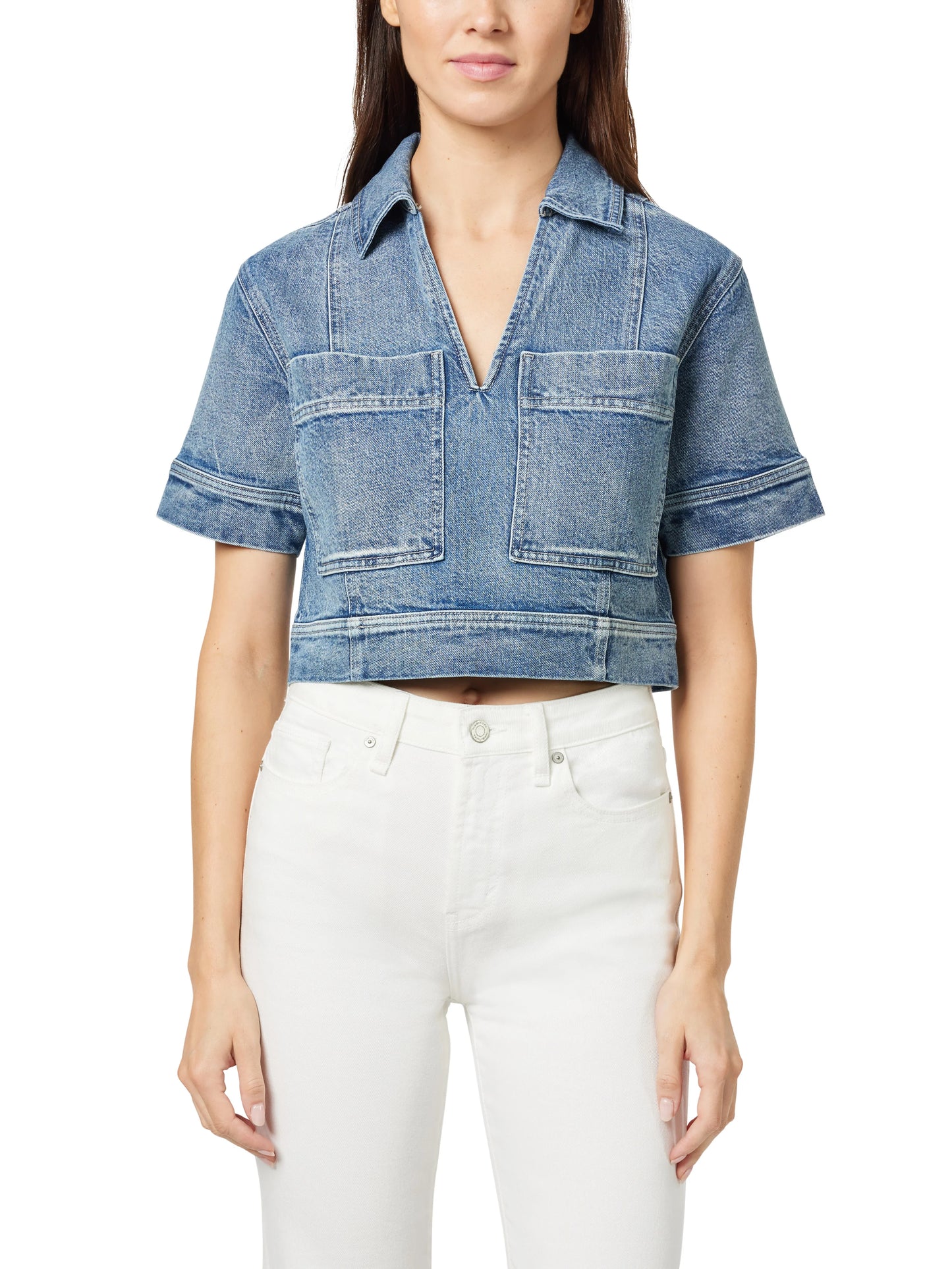 Denim Boxy Crop Top