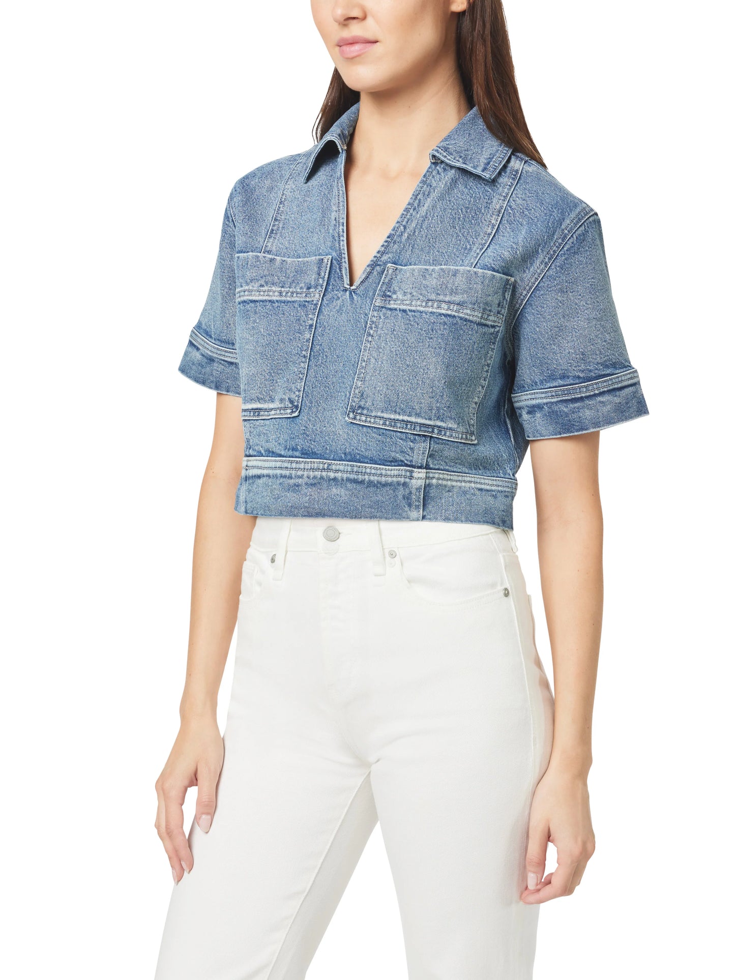 Denim Boxy Crop Top