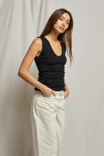 jordan - u neck ribbed tank top