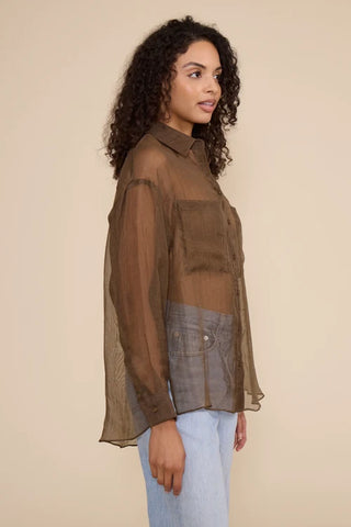 Carlen Cargo Pocket Top - Olive