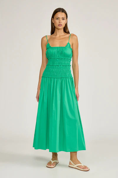 Annette Smocked Dress - Green