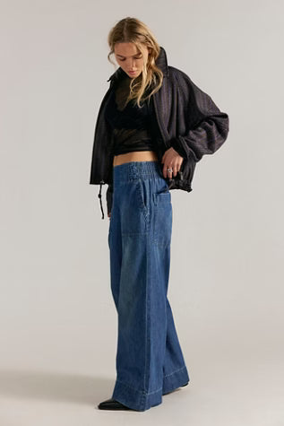 Breezy Denim Pull On Pants