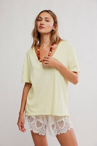 Free People Nina Tee V - Lemon Water