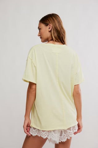 Free People Nina Tee V - Lemon Water