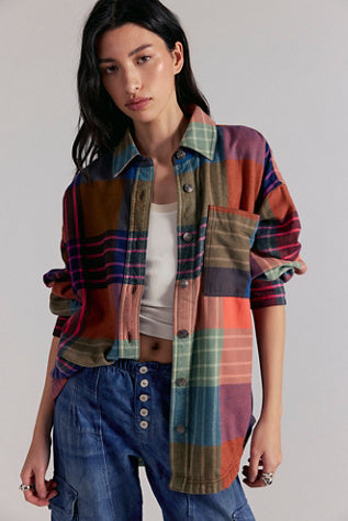 Ashley Plaid Shirt - Ginger Combo