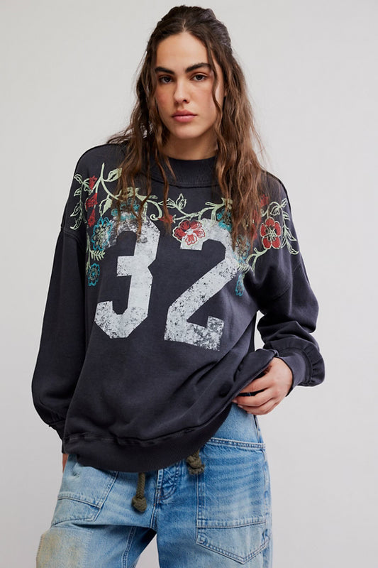 Palm Spring Turtle Graphic Top