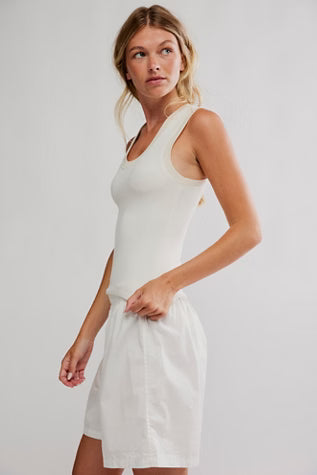 Free People Longer Days Tank - White Alyssum