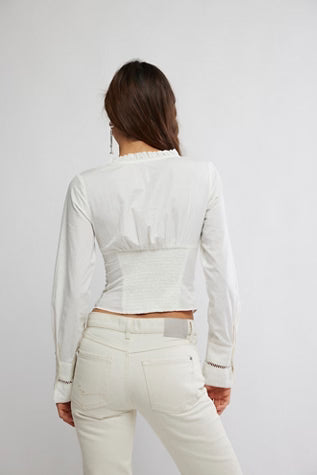 Free People Frankie Corset Top - Clean Ivory