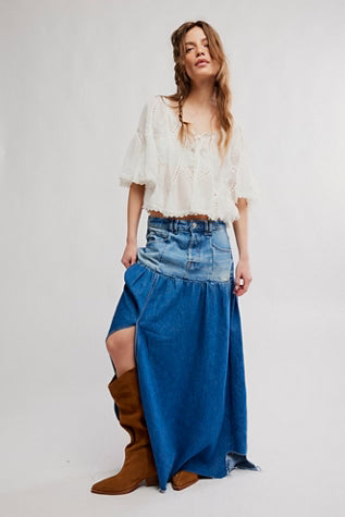 Good Company Mixed Denim Maxi