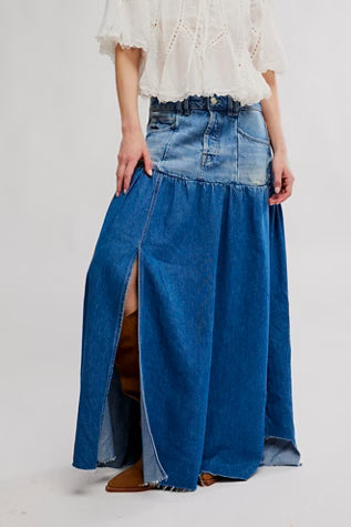 Good Company Mixed Denim Maxi