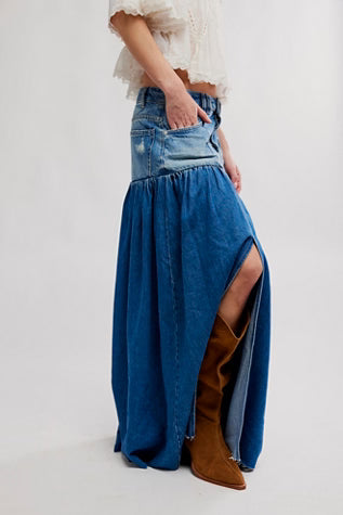 Good Company Mixed Denim Maxi