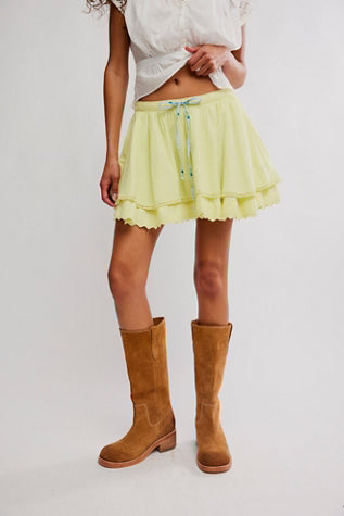 Free People Lady Tulip Mini Skirt-lemon water