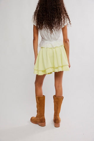 Free People Lady Tulip Mini Skirt-lemon water