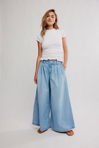 Free People Scout Wide Leg - California Blue