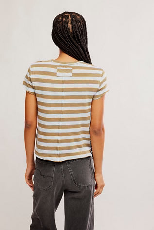 Free People Nora Tee - Green Combo