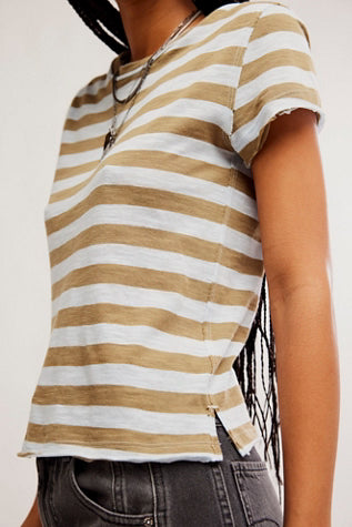 Free People Nora Tee - Green Combo
