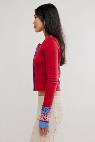 WTF Noa Cardigan - Crimson Combo