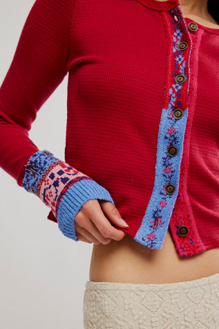 WTF Noa Cardigan - Crimson Combo