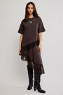 Frosted Lace Layered T-shirt Dress