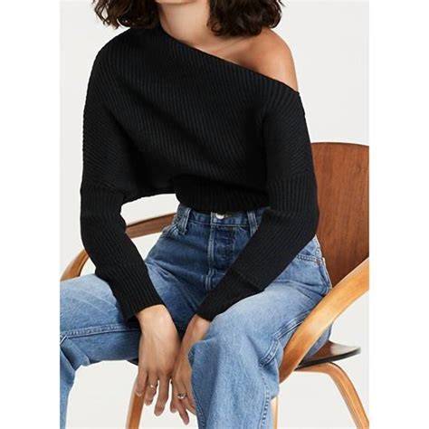 Favorite Off The Shoulder Sweater - Black