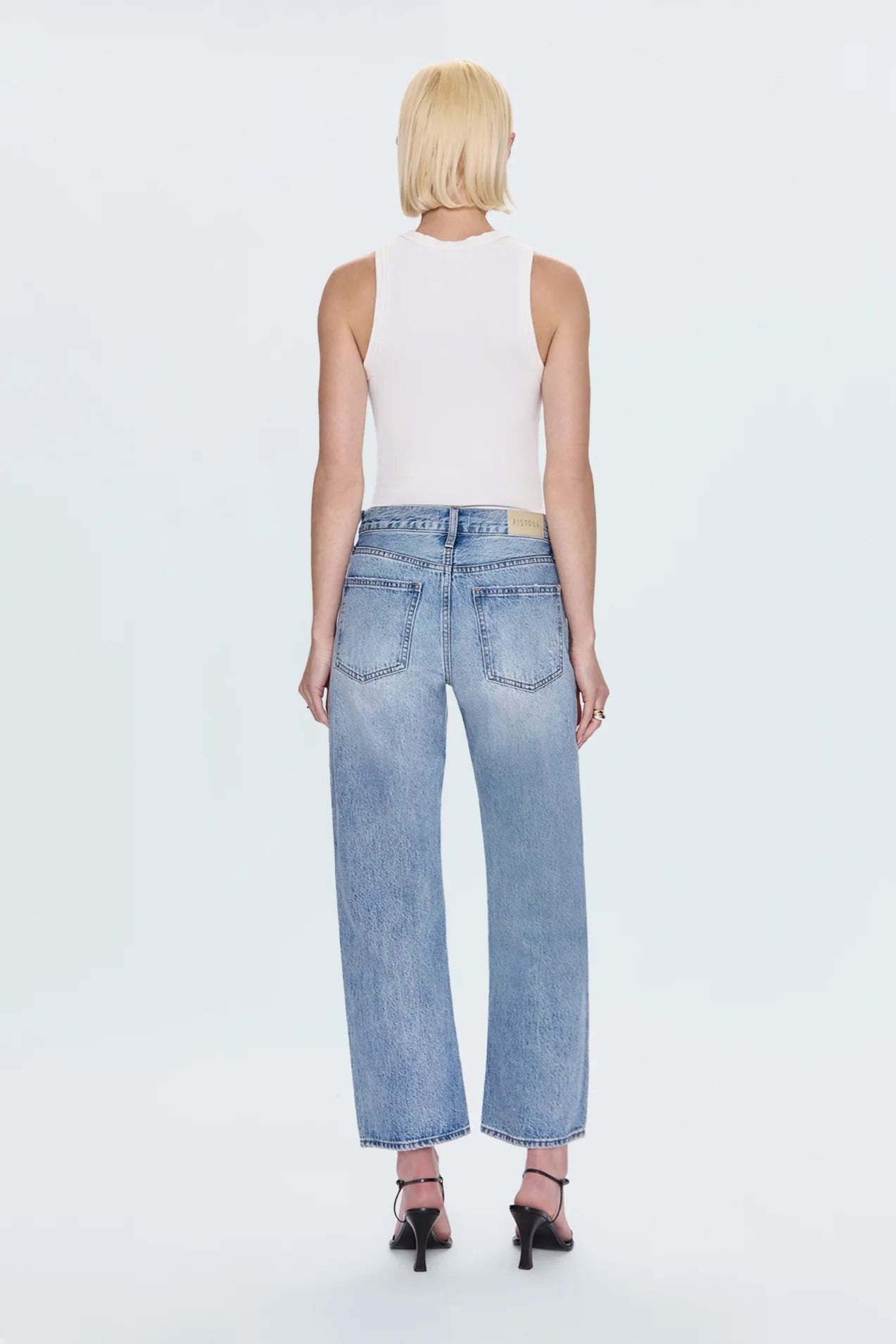 Pistola Lexi Mid Rise Bowed Straight Jean - Bowie