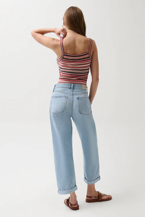 Donny Rolled Hem Boyfriend Jean - Old Blues