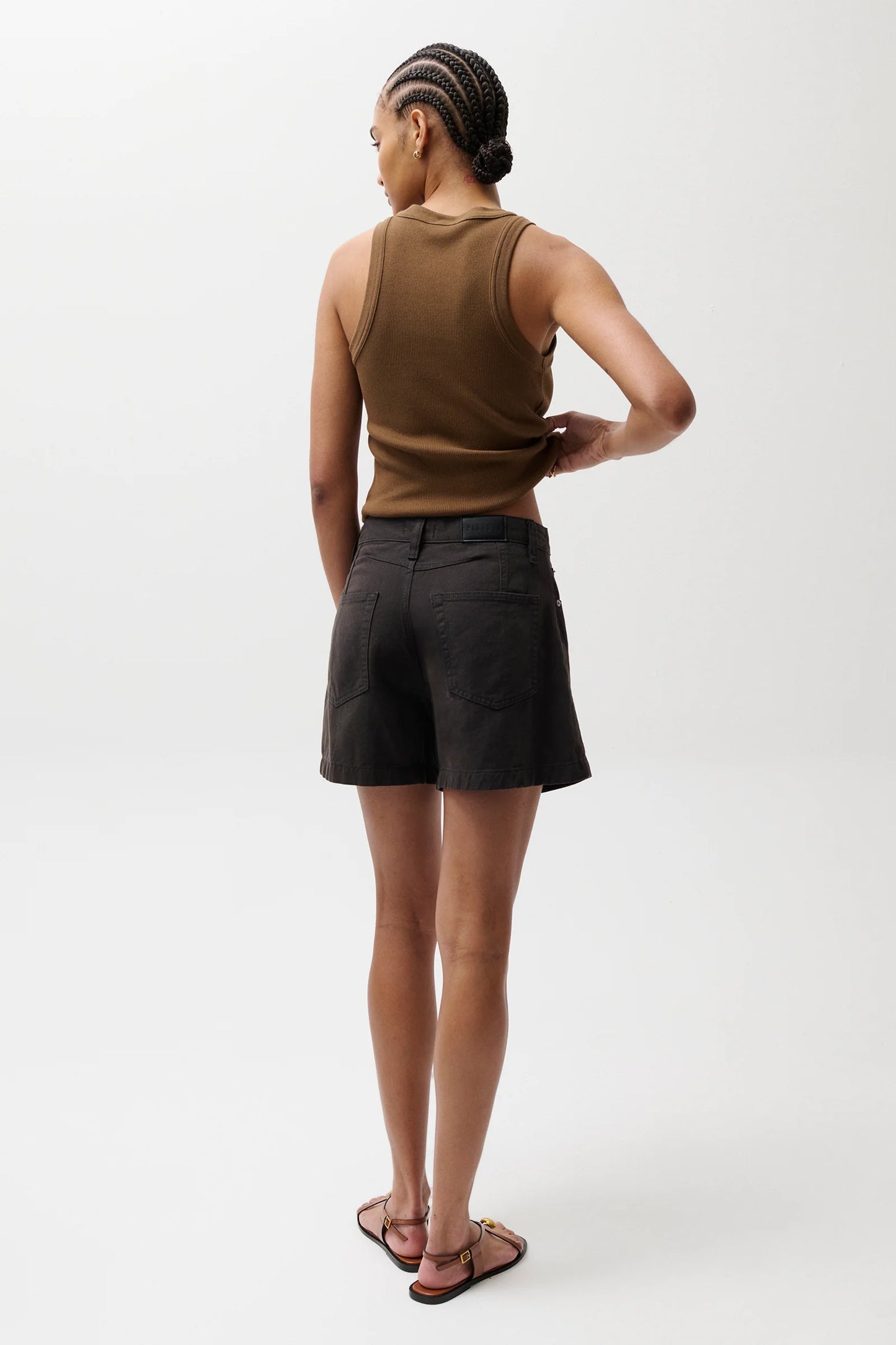 Kimora High Rise Linen Short - Bristol Black