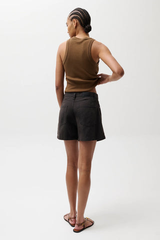 Kimora High Rise Linen Short - Bristol Black