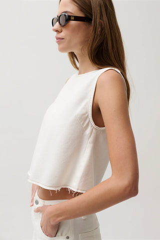 Rue Crop Swing Shirt - Off White