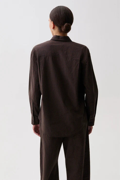 Mila Button Down Wrap Top -Hot Toddy