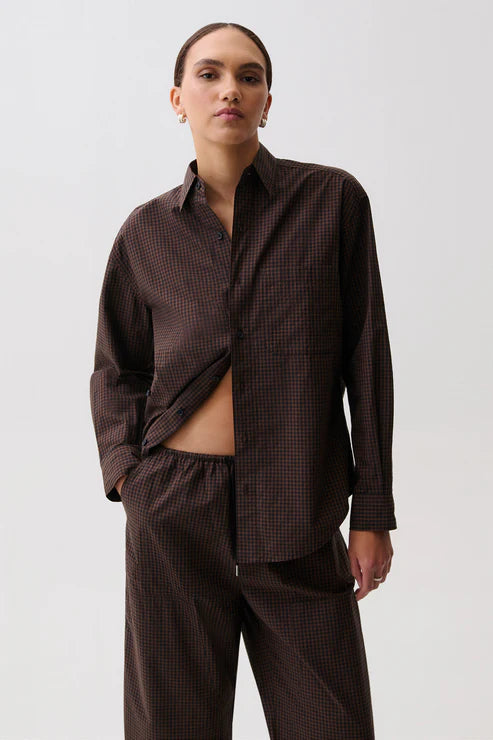 Mila Button Down Wrap Top -Hot Toddy