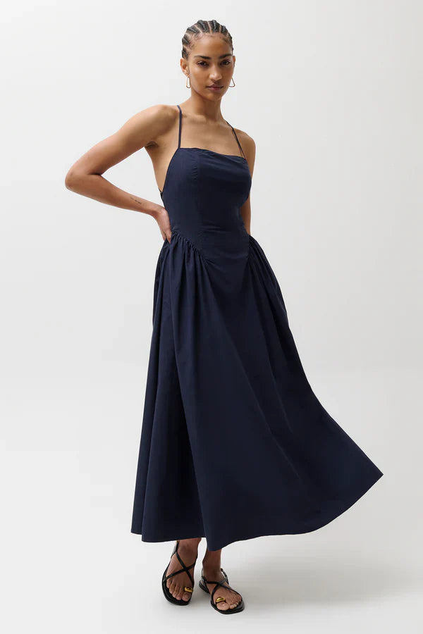 Sadee Open Back Dress - Navy Ship