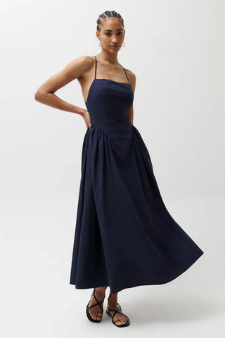 Sadee Open Back Dress - Navy Ship