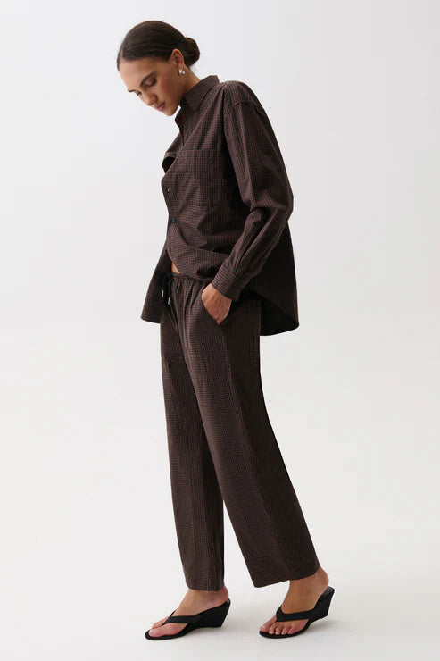 Theo Drawstring Poplin Pant - Hot Toddy