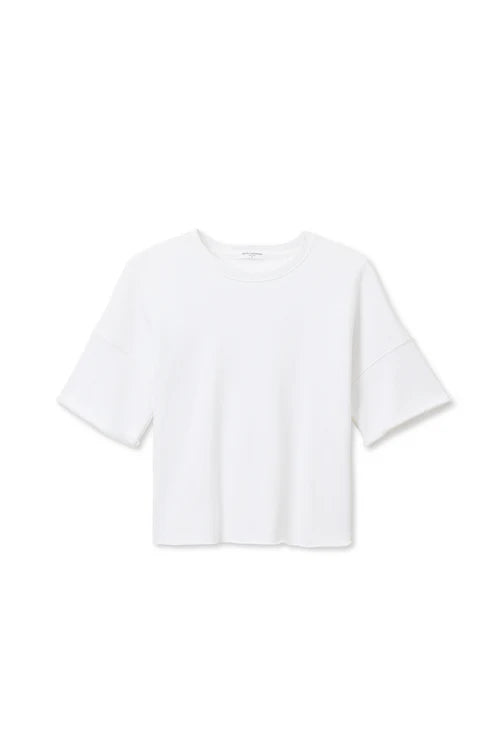 Perfect White Tee French Terry SS Sweatshirt - Ezra - White